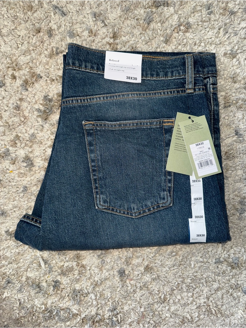 Goodfellow & Co Dark Blue Relaxed Fit Men's Jeans